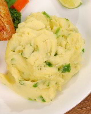 Пюре из картофеля и зеленой капусты