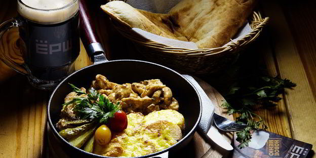 фрикасе из курицы с картофелем