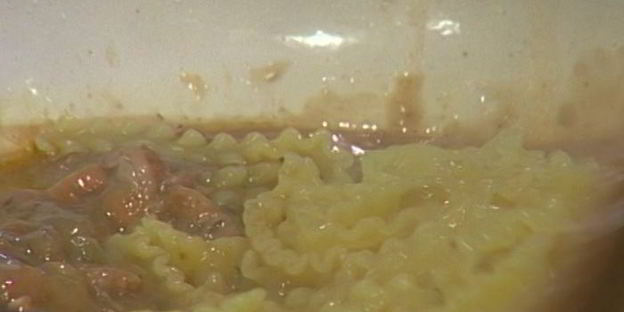 макароны с рагу из кролика