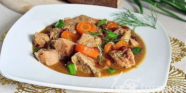 мясное рагу с фасолью