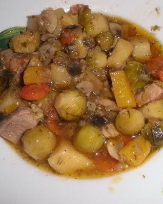 Овощное рагу с брюссельской капустой