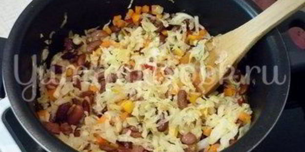 овощное рагу с фасолью