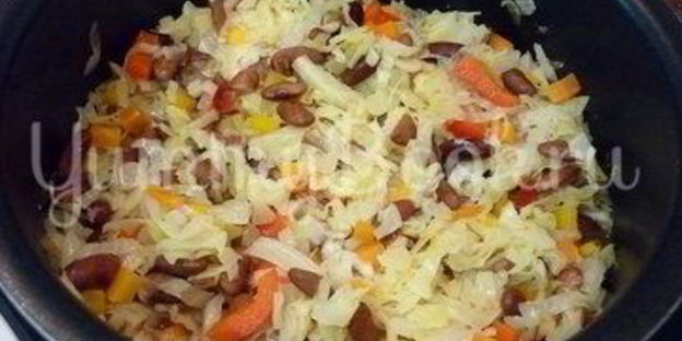 овощное рагу с фасолью