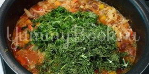 овощное рагу с фасолью