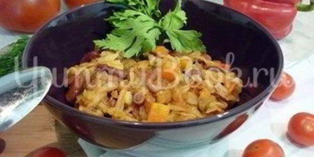 овощное рагу с фасолью