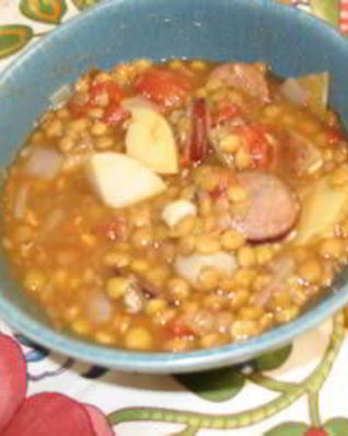 Рагу из чечевицы