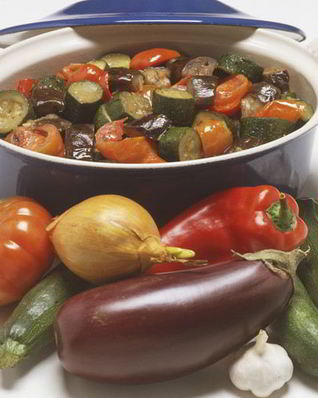 Рагу из кабачков и баклажанов