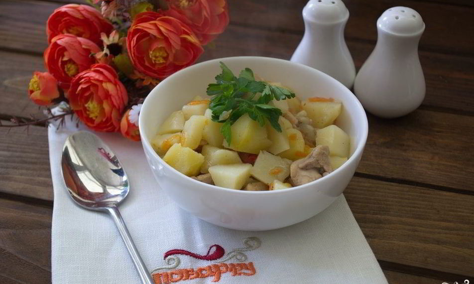 Рецепт рагу из курицы с картошкой