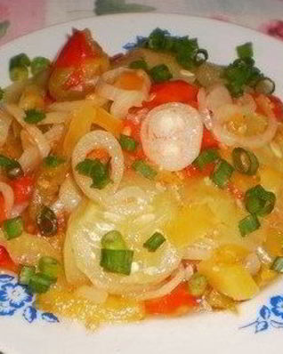 Рагу из овощей с огурцом