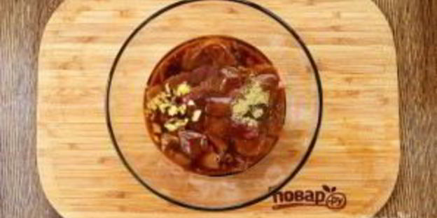 рагу из печени с овощами