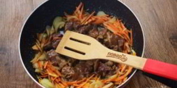 рагу из печени с овощами