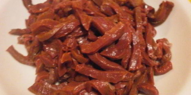 рагу из сердца с вялеными помидорами