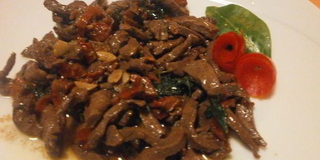 рагу из сердца с вялеными помидорами