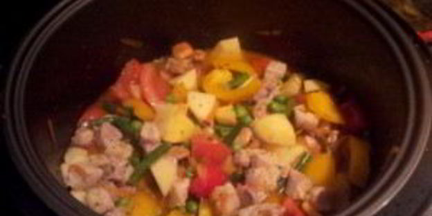 рагу из свинины в мультиварке