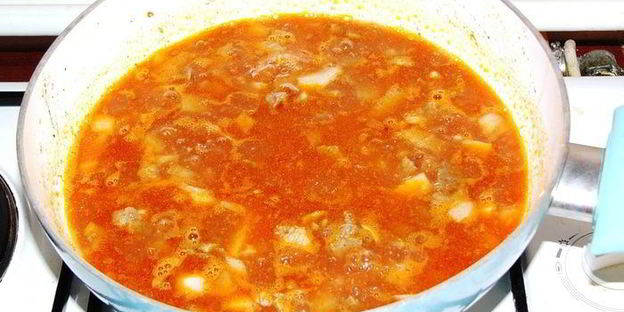 рагу из зеленого горошка с мясом