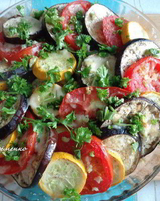 Рататуй из запеченных овощей