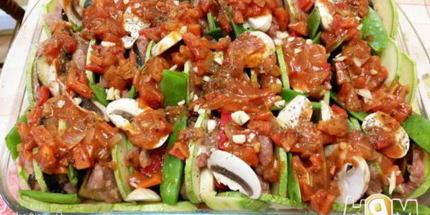 рататуй с мясом