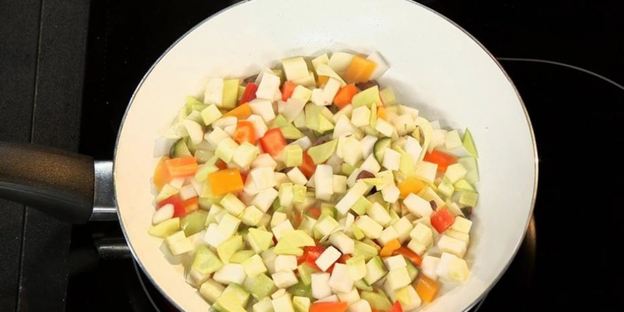 рататуй с судаком в белом вине