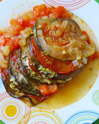 Рататуй запеченный слоями