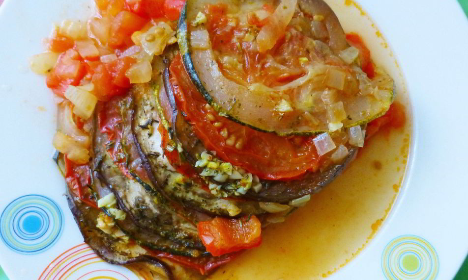 Рецепт рататуя запеченного слоями