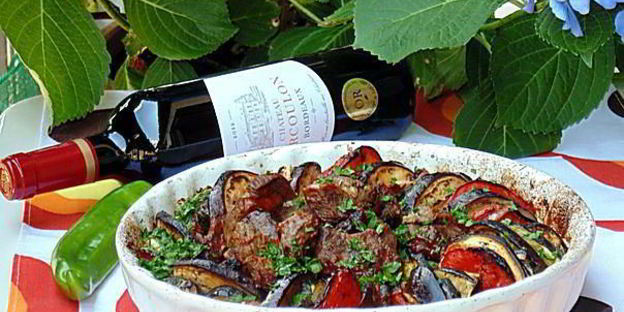 запеченные овощи рататуй с острой телятиной