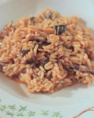 Итальянское ризотто с сухими грибами