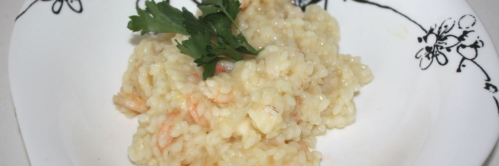 Нежное ризотто с креветками