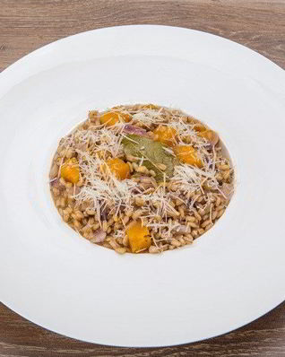 Перловое ризотто с тыквой