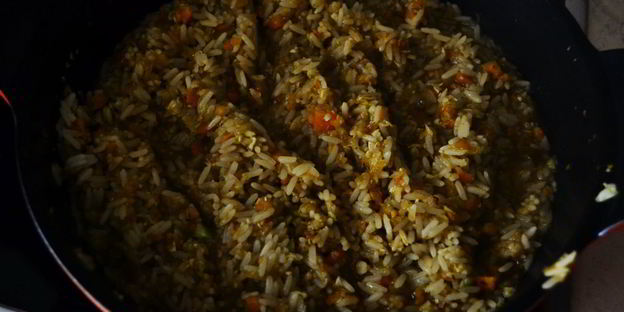 ризотто из бурого риса с овощами