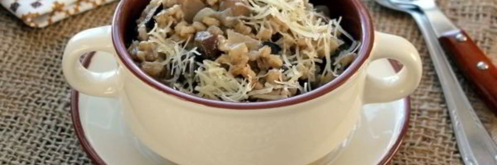 Ризотто из перловки с грибами