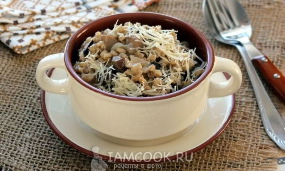 Рецепт ризотто иза перловок с грибами