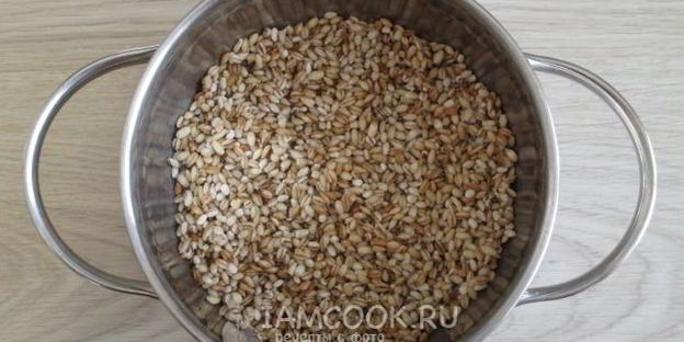 ризотто из перловки с грибами