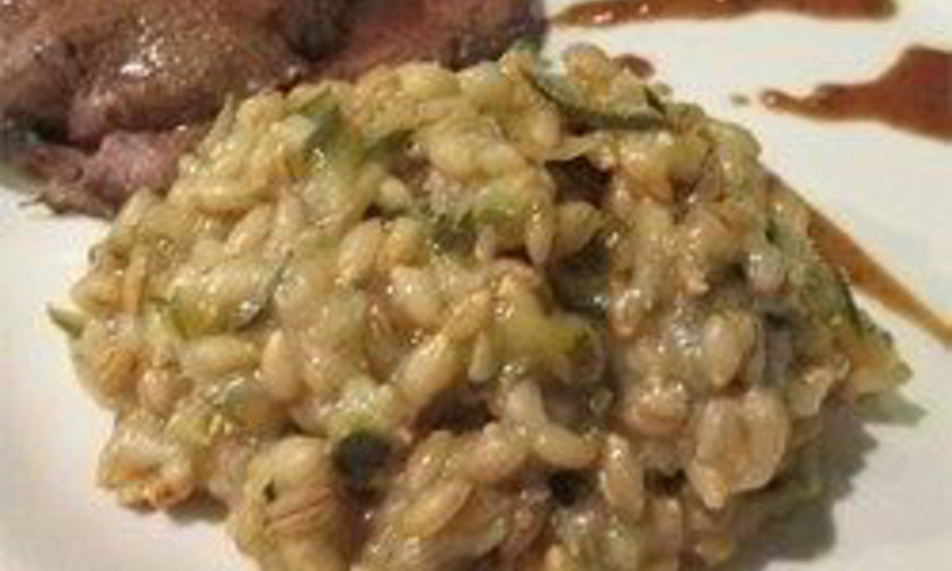 Рецепт ризотто из перловки с кабачками