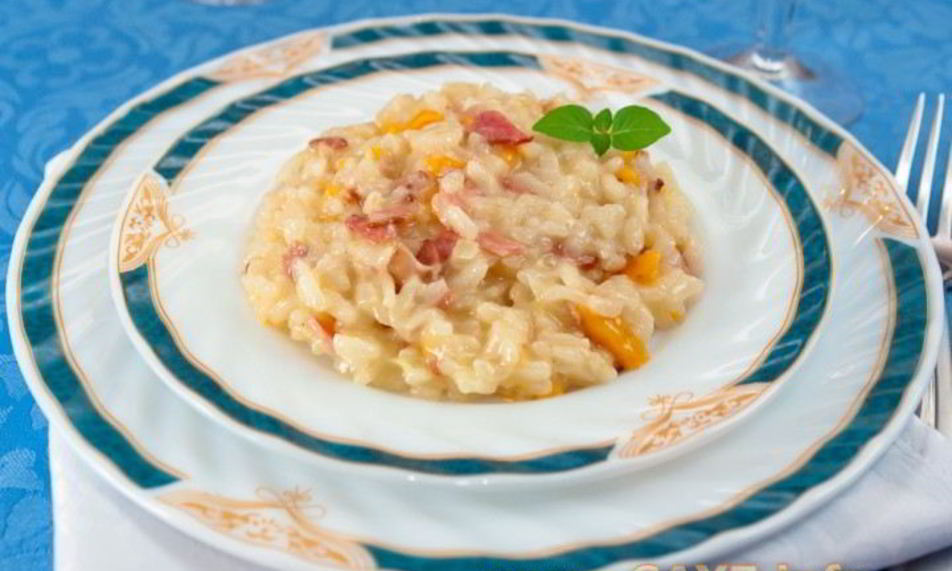 Рецепт ризотто с беконом и болгарским перцем