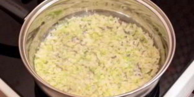 ризотто с беконом и болгарским перцем