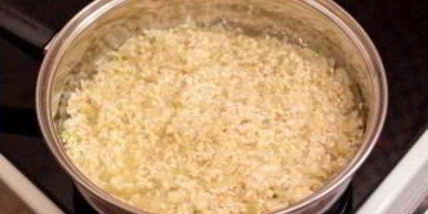 ризотто с беконом и болгарским перцем