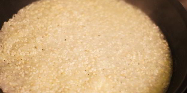 ризотто с фенхелем, цукини и мятой