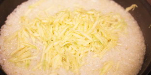 ризотто с фенхелем, цукини и мятой