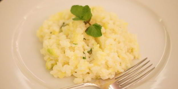 ризотто с фенхелем, цукини и мятой