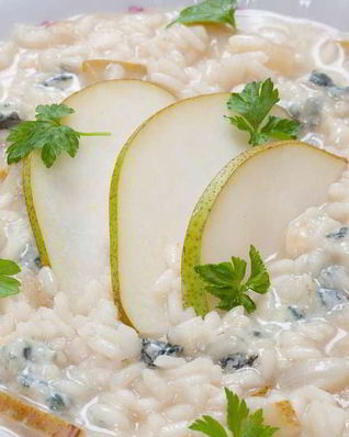 Ризотто с горгонзолой и грушей