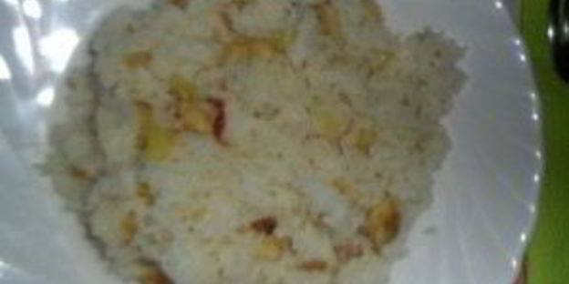 ризотто с горошком и кукурузой