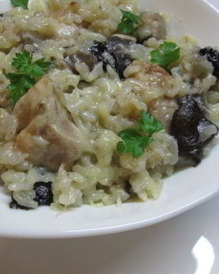 Ризотто с грибами и курицей