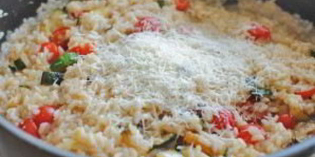 ризотто с кабачками и помидорами