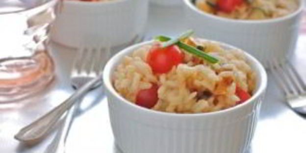 ризотто с кабачками и помидорами