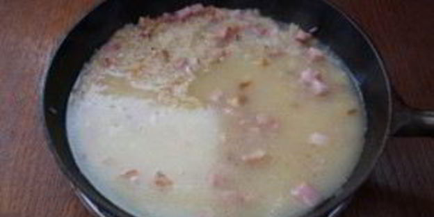 ризотто с копченой грудинкой