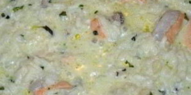 ризотто с красной рыбой