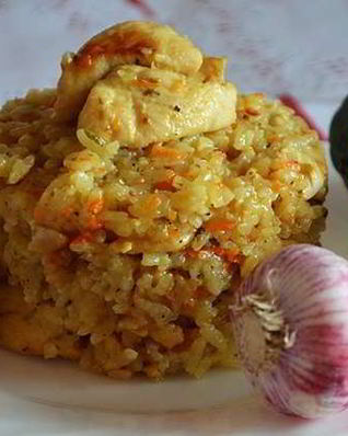 Ризотто с курицей в мультиварке