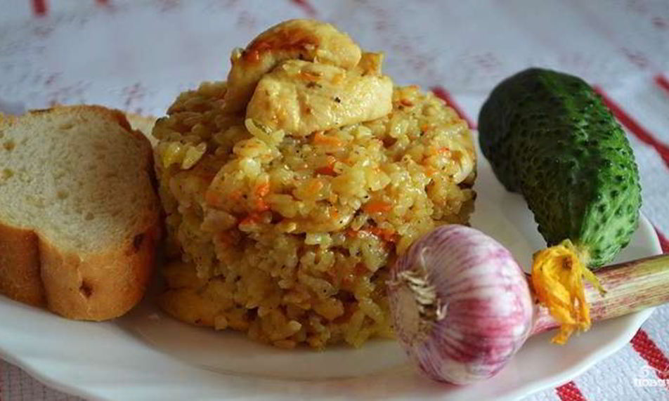 Рецепт ризотто с курицей в мультиварке