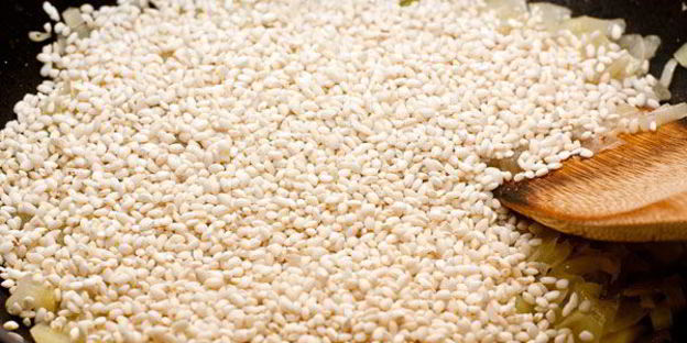 ризотто с морскими гребешками и шампанским