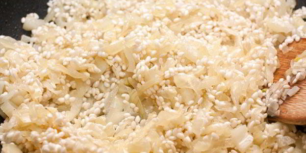ризотто с морскими гребешками и шампанским